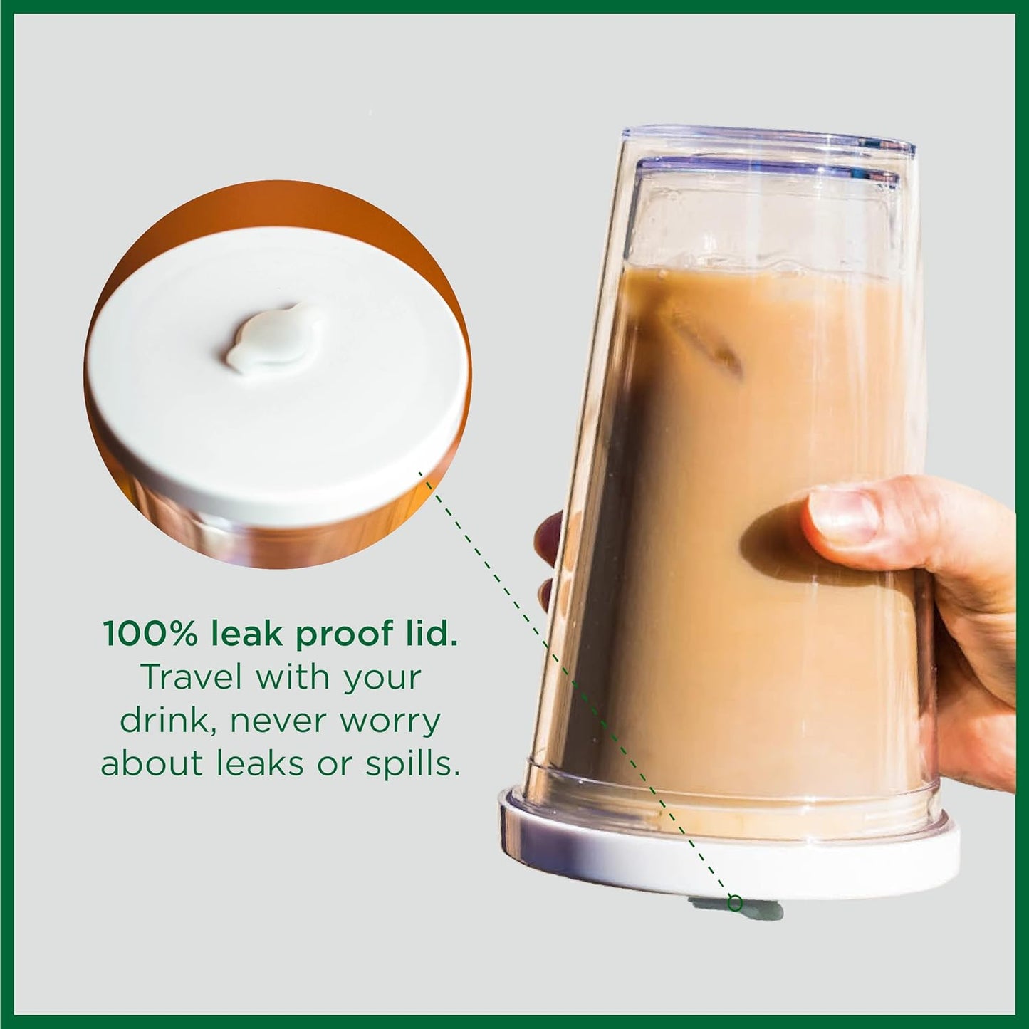 Reusable Iced Coffee Cup (16 Oz/Grande), Leak Proof and Double Wall Insulated Iced Coffee Tumbler, Come with Reusable Plastic and Metal Straws and Straw Cleaner