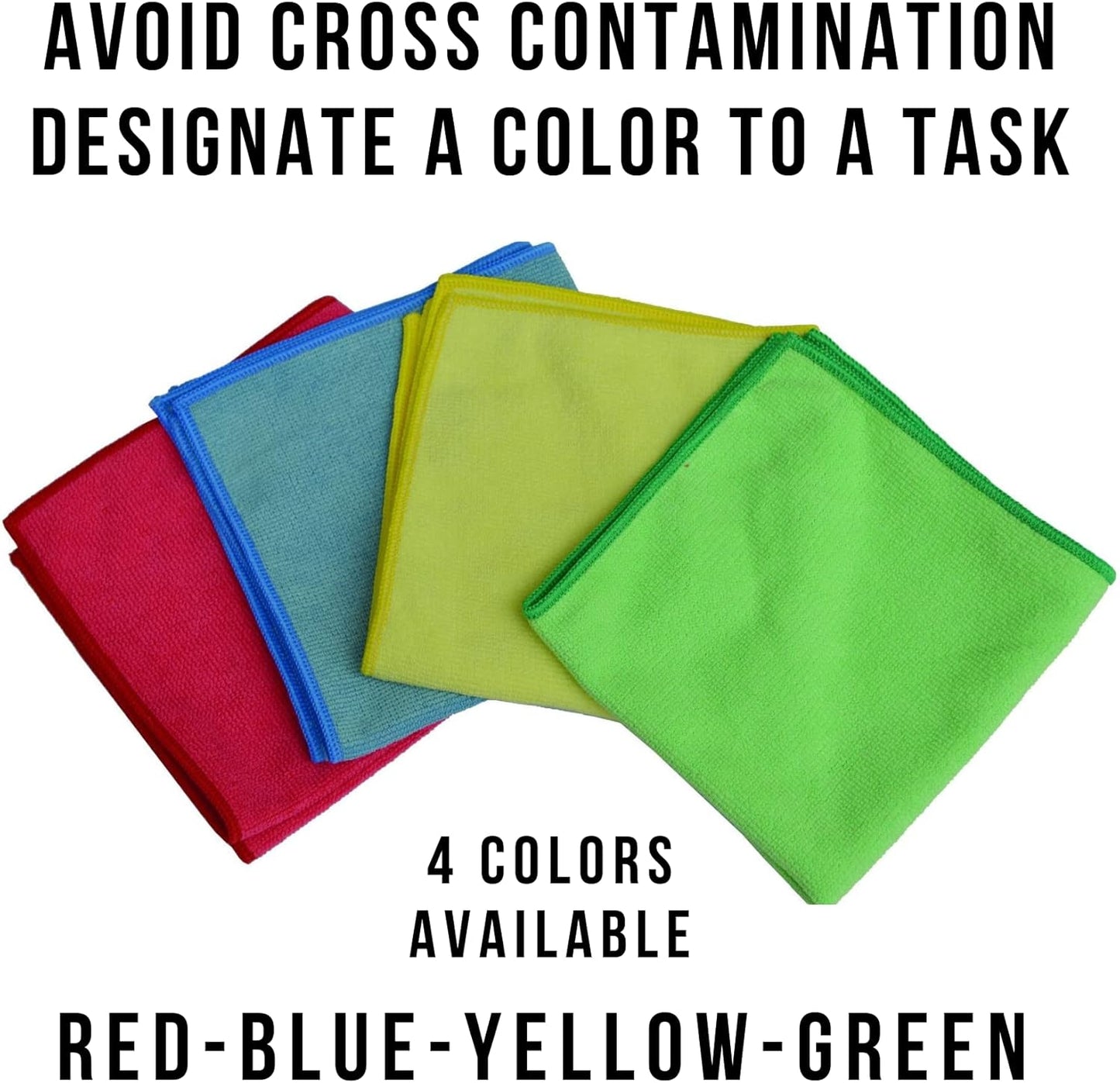 TASKI Diversey D7524116 MyMicro Commercial Microfiber Cleaning Cloth, Reusable & Lint Free - Large 14 Inch x 14 Inch, Blue, (Pack of 20)