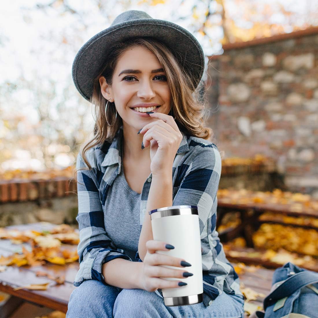 20oz Tumbler Bulk Stainless Steel Vacuum Insulated Tumblers with Lid Double Wall Travel Mug, Durable Powder Coated Coffee Cup, Suitable for Ice Drinks and Hot Beverage (White 12pack)