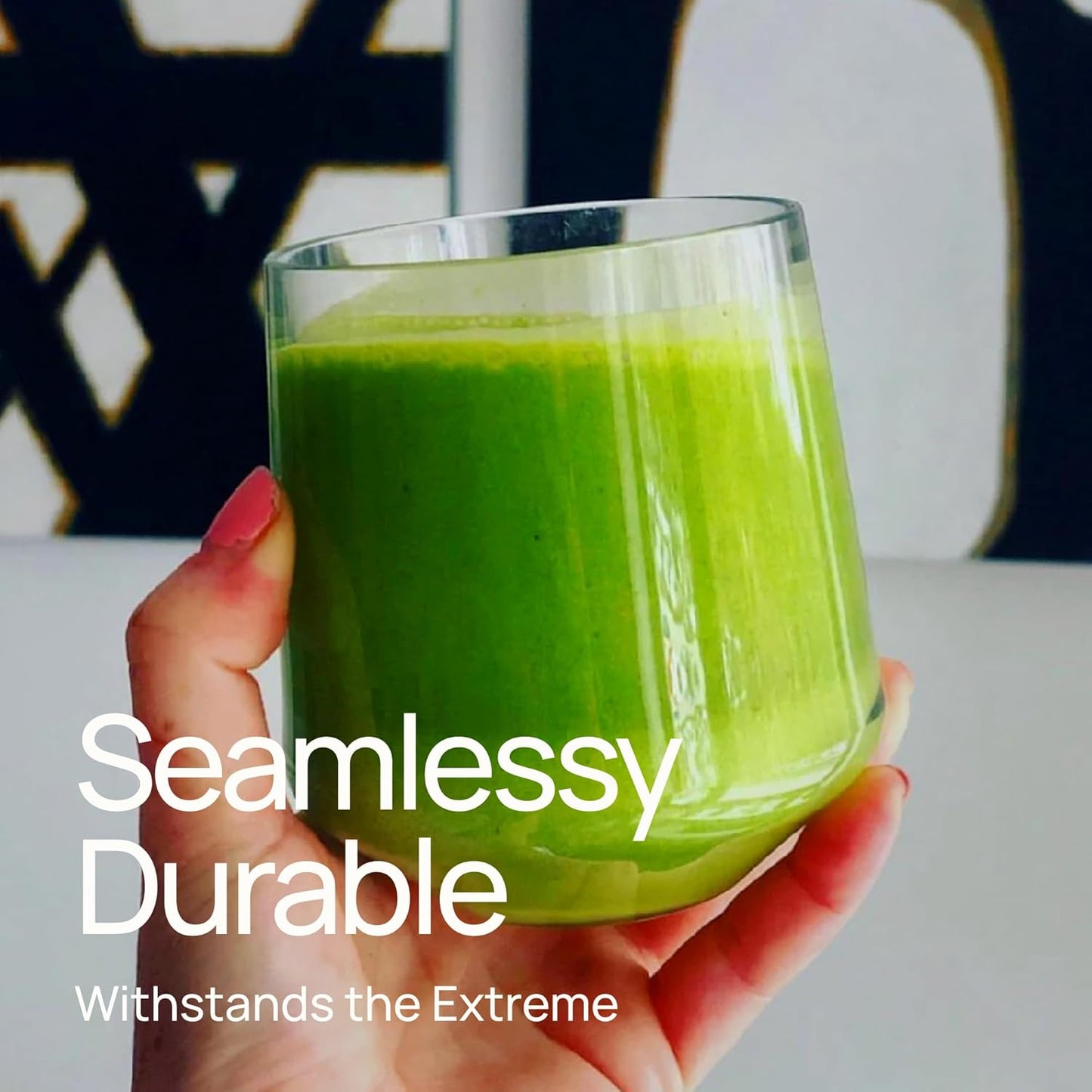 Drinique Unbreakable Stemless Wine Glasses (Set of 4) 12oz Tritan Plastic Stemless Glassware for Indoor or Outdoor Use - Red