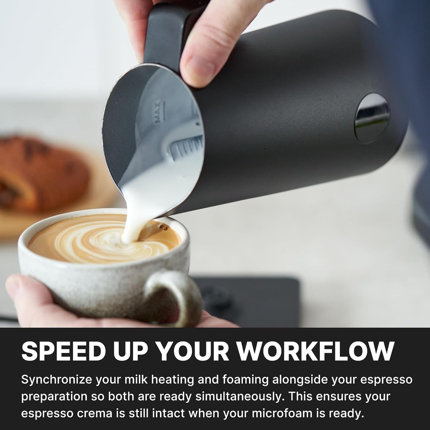 Subminimal NanoFoamer Pro Gen-2 – Revolutionary Hands-Free Microfoam Milk Maker for Cafe-Quality Foam, Coffee Bar Accessories for Dairy & Plant-Based Milk, Perfect Coffee Gifts – US Plug Type