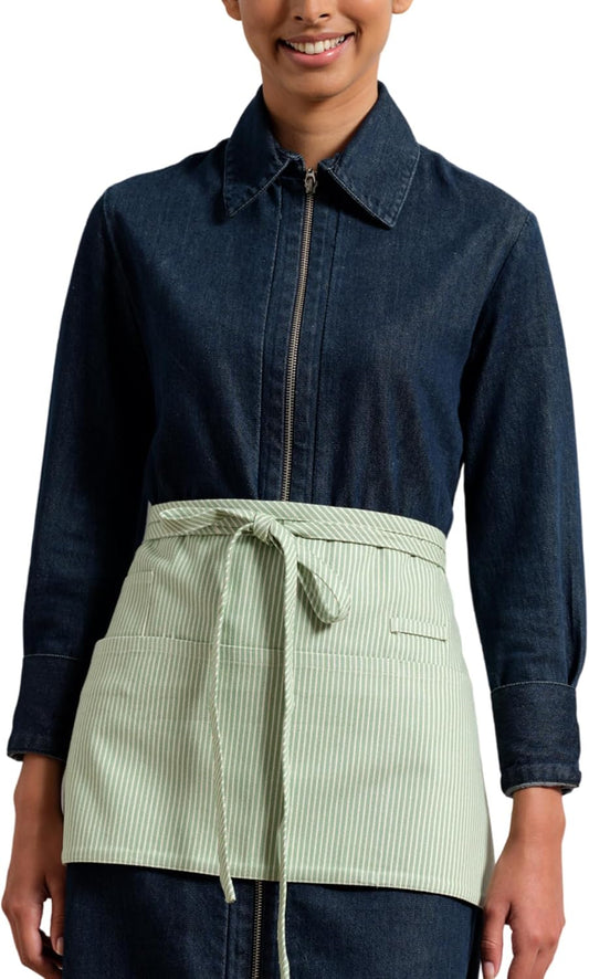 MEEMA Waist Apron with 3 Pockets | Waitress Apron | Waitress Apron with Pockets | Half Aprons With Pockets | Server Aprons Women