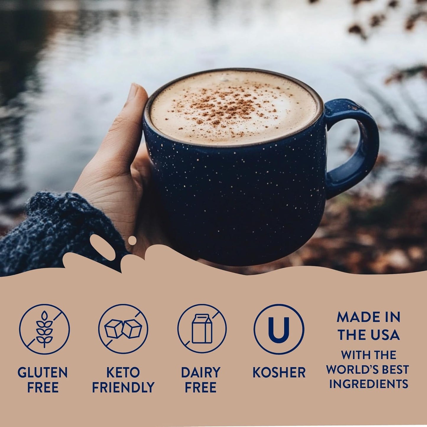 Jordan's Skinny Syrups Sugar Free Coffee Syrup, Brown Sugar Cinnamon Flavor Drink Mix, Zero Calorie Flavoring for Latte, Protein Shake, Food and More, Gluten Free, Keto Friendly, 25.4 Fl Oz, 1 Pack