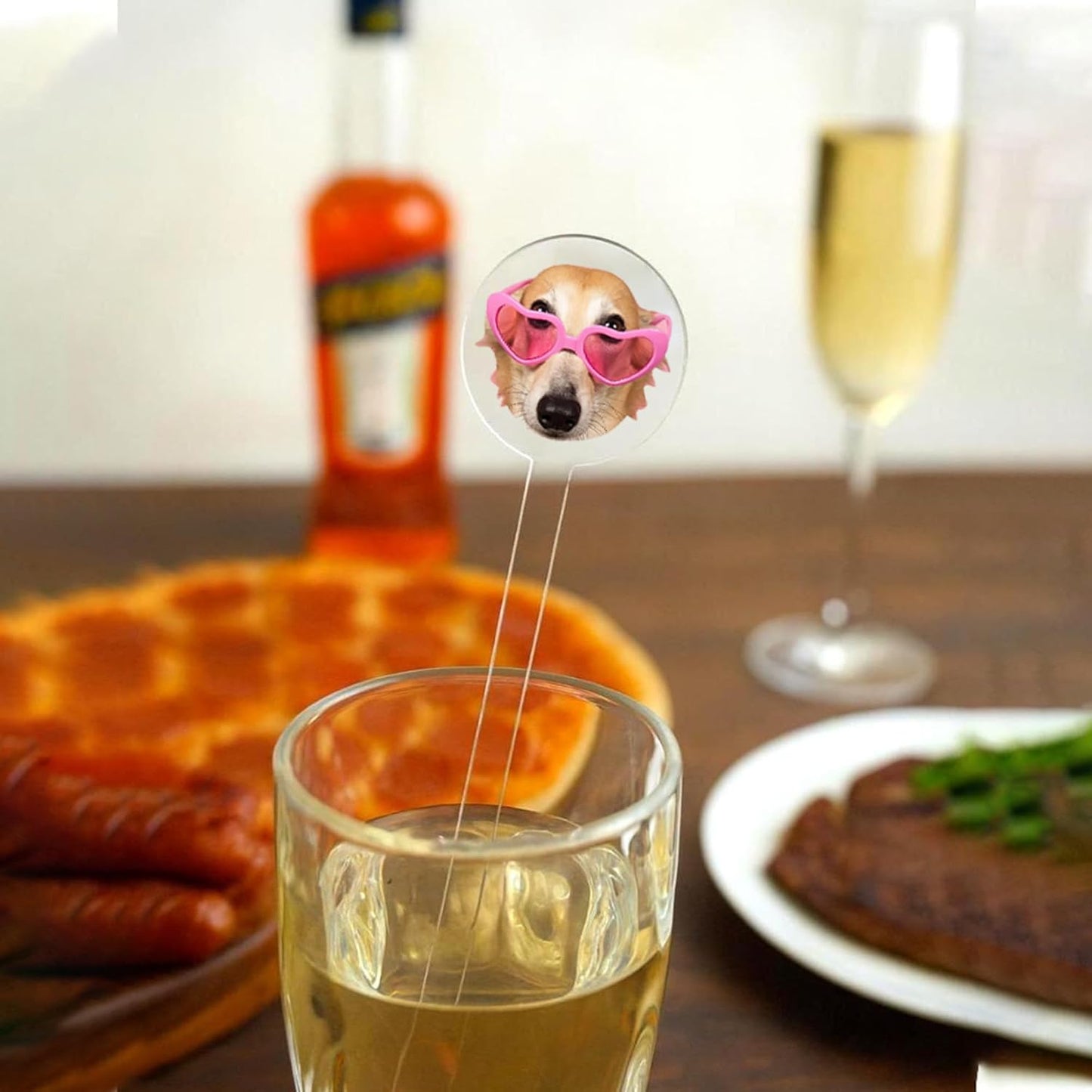 Custom Wedding Dog Stir Sticks, Personalized Pet Acrylic Cocktail Stirrers, Unique Wedding Drink Sticks, Reusable Acrylic Stirrers, Wedding Favors and Decorations Style 2