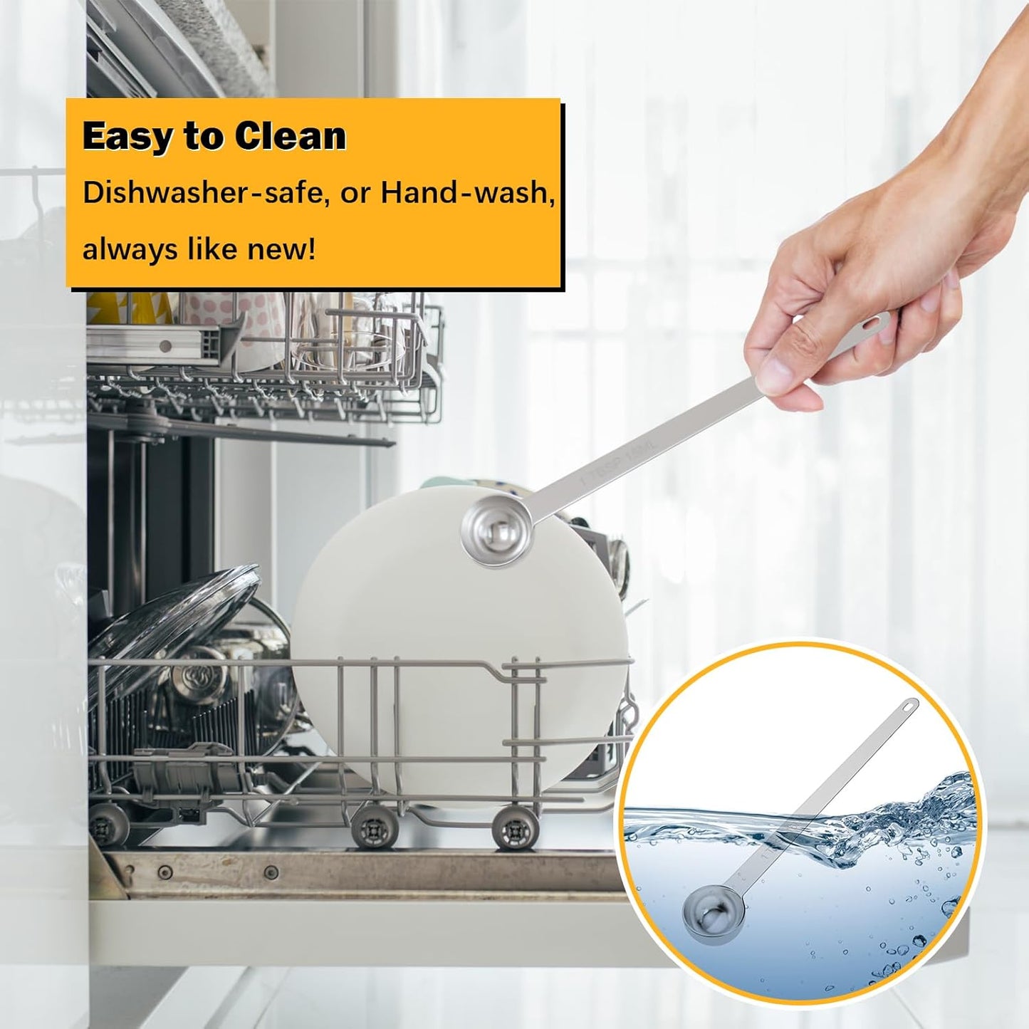 2PCS 1Tbsp(3tsp, 15ml) Extra Long Handle Measuring Spoon, Single Stainless Steel Individual Measure Scoop Only