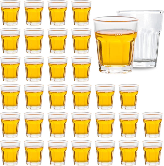 32 Piece Shot Glasses Set 50ML/1.5oz.Small Espresso and LiquorGlasses for Whiskey TequilaVodka, Thick Glass Cups forPotter Style Cocktails Bar Party