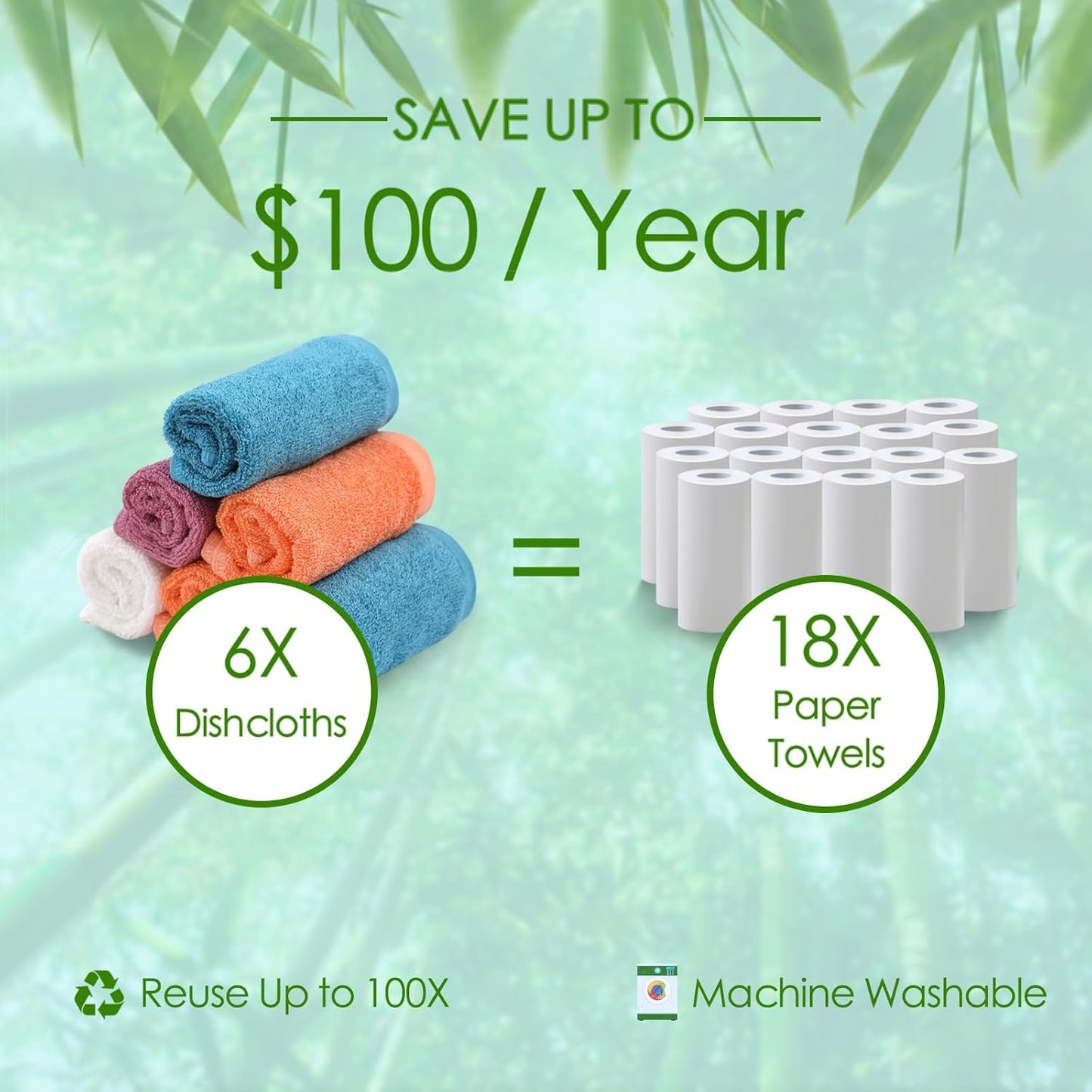 Dish Cloths 6 Pack, 10x14 inch Small Kitchen Washcloths for Washing Dishes, Lint Free Fast Dry Reusable Cleaning Cloth, Ultra Soft & Scratch Free Terry Dish Rag, Easy to Rinse White Dishcloths