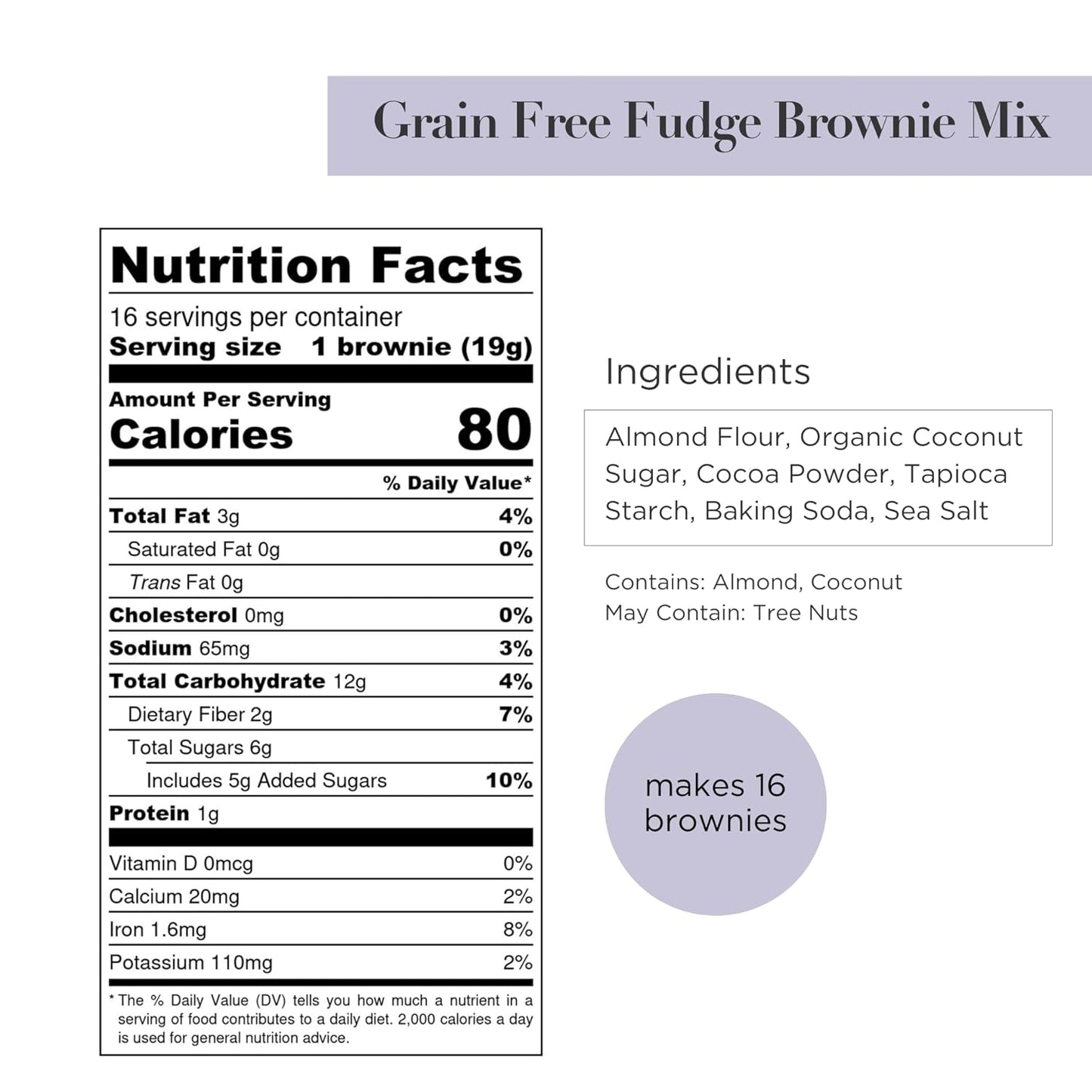 Stellar Eats Grain‑Free Fudge Brownie Baking Mix | Gluten‑Free, Dairy‑Free, Plant‑Based, Paleo‑Friendly, Naturally Sweetened with Coconut Sugar | Almond Flour-Based | 10.4 oz | 1 Pack