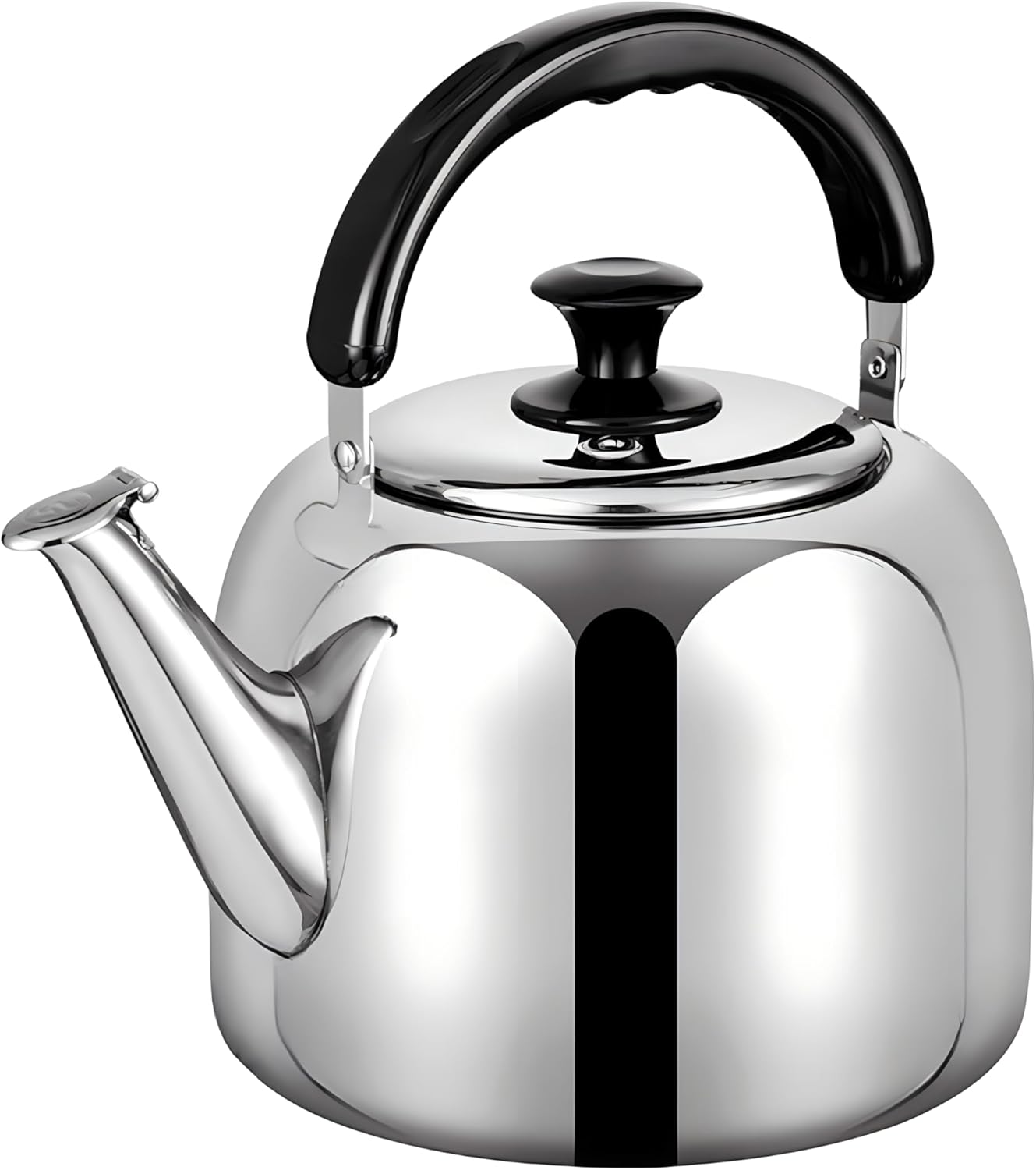Whistling Stovetop Tea Kettle,Food Grade 316 Stainless Steel,Hot Water Fast to Boil,Stovetop Kettle with Ergonomic Handle,5.3 Quart Capacity