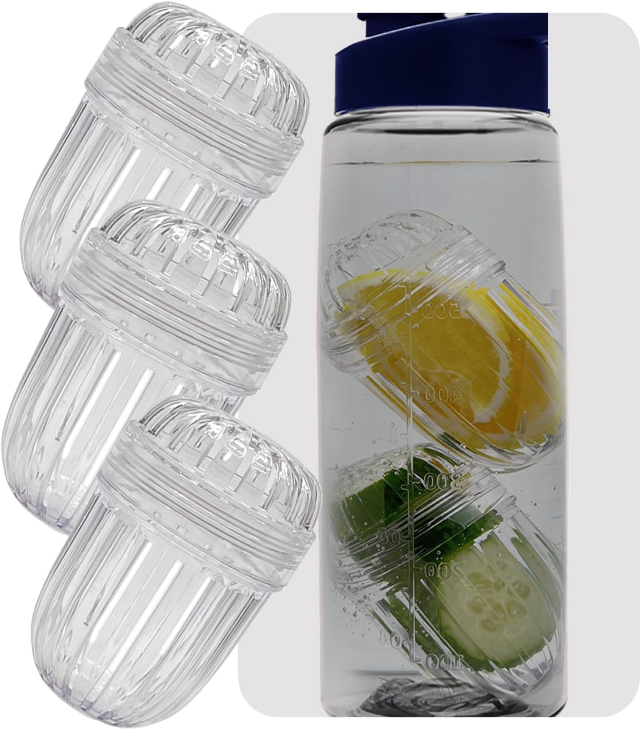 3PCS Fruit Infuser Insert for Wide Mouth Water Bottles,Compatible with Stanley,Hydro Flask, Iron Flask, Takeya, ThermoFlask