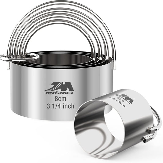 Biscuit Cutter Set for baking (5 Pieces/Set), Round Cookies Cutter with Handle, Professional Baking Dough Tools