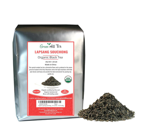 Organic Lapsang Souchong Tea, Natural Organic Lapsang Souchong Tea is rich in aroma – 1lb Tea Bag.