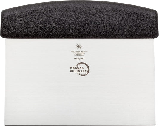 Mercer Culinary Millennia Bench Scraper, 5 7/8 Inch X 3 1/2 Inch Blade, Black Handle