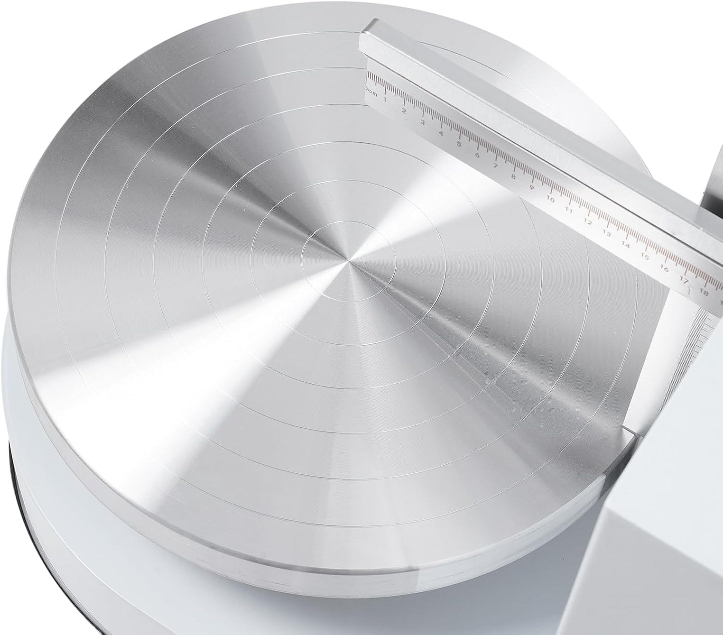 Cake Decorating Coating Machine Automatic Cake Cream Spreading Coating Filling Machine Birthday Cake Cream Smoother Bread Cream Spreading Machine Suitable for 4-12 In Round Cake (White)