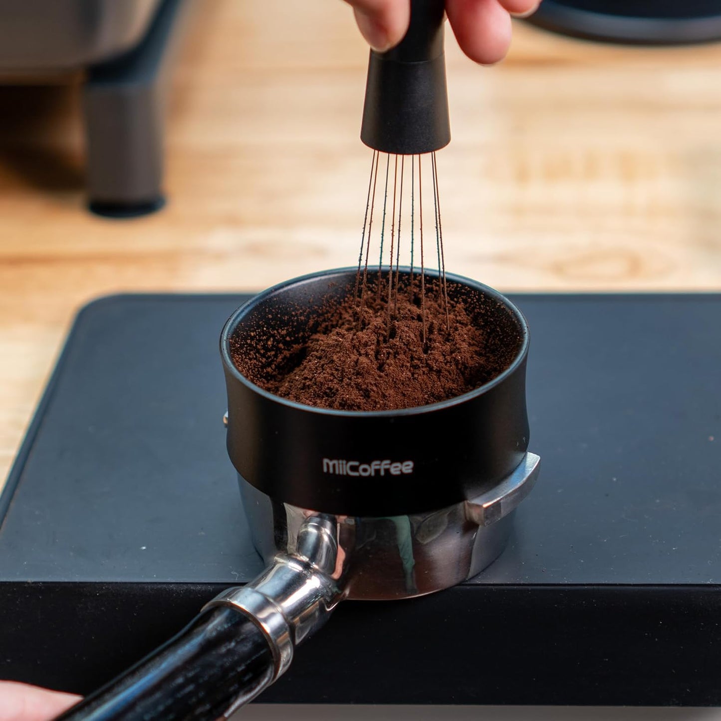 58mm Magnetic Dosing Funnel - Espresso Coffee Dosing Ring - Anodized Aluminum with 9 Magnetized Steel Compatible with 58mm Portafilter (Tall)