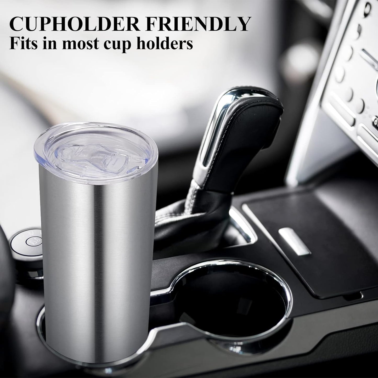 VEGOND Stainless Steel Tumblers Bulk 6 Pack, 20 oz Vacuum Insulated Skinny Tumblers with Lid and Straw, Double Wall Coffee Mug, Travel Water Cup