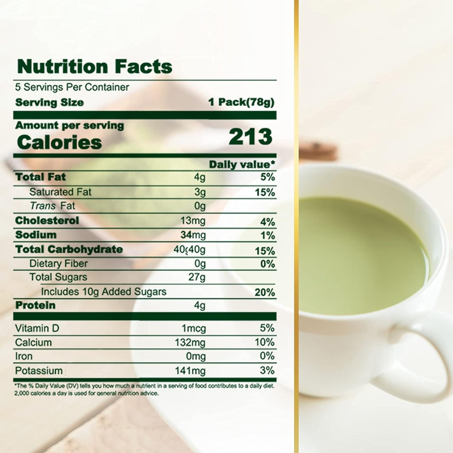 OKTEA Bubble Pearl Matcha Milk Tea Kit - 100% Japanese Tea, New Zealand Milk, Preservative-Free Tapioca, Serve Hot or Iced - Single Box of 5 Servings