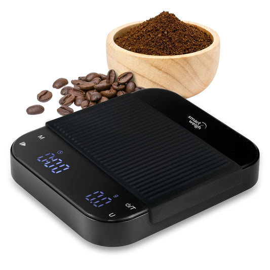 Smart Weigh Coffee Scale 3000g x 0.1g High Precision Sensors Accurate Scale for Espresso Pour-Over Coffee Digital Kitchen Food Scale for Baking Portable Kitchen Scale with LED Display