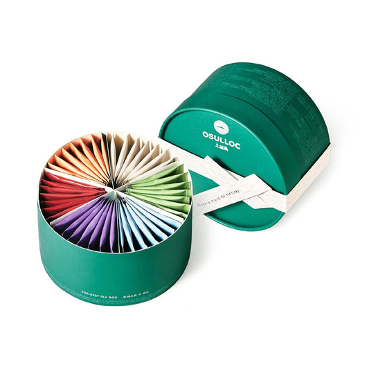 OSULLOC For:rest Tea Box (36 Count, 6 Types x 6ea,) Exquisite & Unique Gift idea For Tea Lover, Variety Gift Box Sampler, 6 Unique Blended tea from Jeju Island