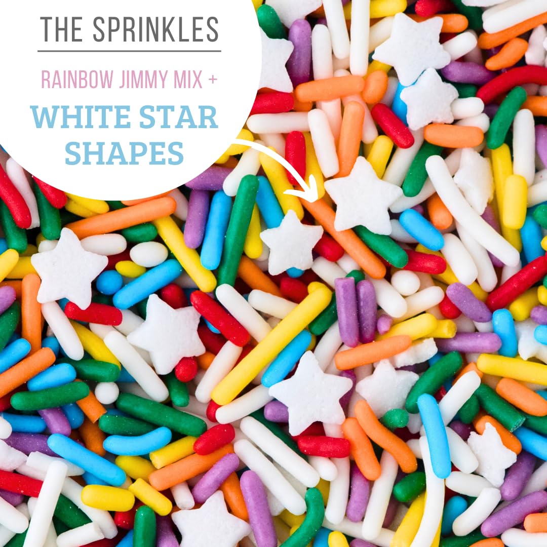 Sweets Indeed Frosting Kit plus Sprinkles Frosting Tubes nozzles 11.71 ounces Perfect for baking and cookie decoarting (Rainbow)