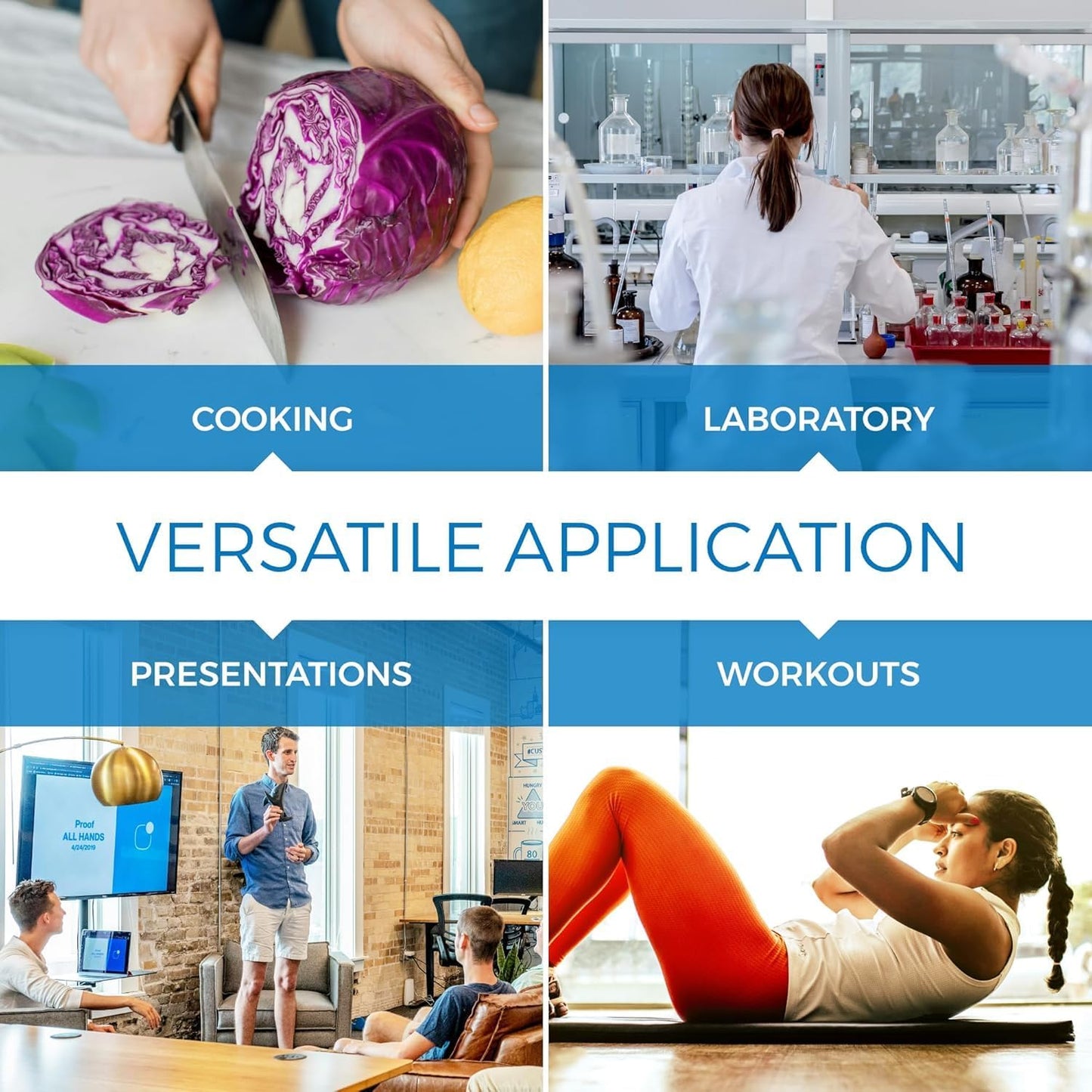 Sper Scientific Portable Digital Kitchen & Lab Timer 810015 - 4 Channel, Large Display, Loud Alarm - 4 pc