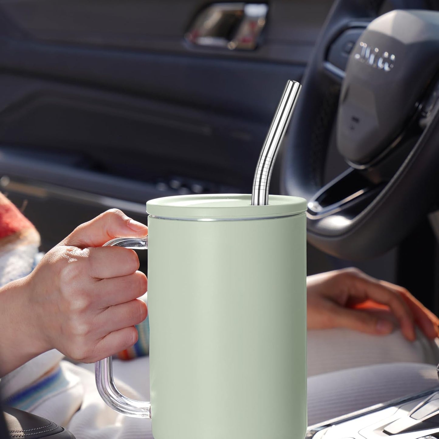 Tomorotec 8PCS 12" Stainless Steel Straws 4 Bent & 4 Straight for 40oz Stanley Tumblers, Reusable Food-Grade Drinking Straws with Cleaning Brush for Smoothies, Milkshakes, Iced Coffee, Dishwasher Safe