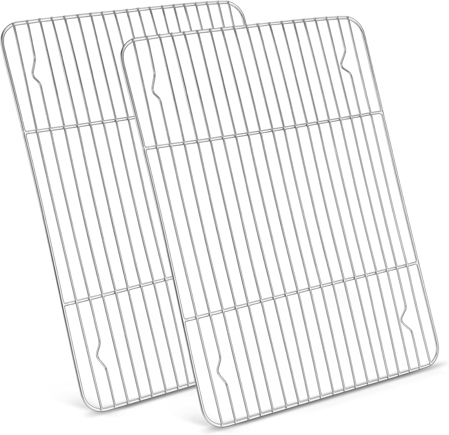 Homikit Wire Rack for Cooking, Stainless Steel Large Baking Cooling Rack for Oven Cooking Roasting Grilling Bacon Cookies, Fit Jelly Roll Sheet Pan, Dishwasher Safe,15.2”*11.2”