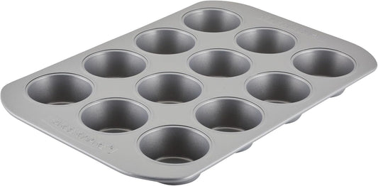 Farberware 12-c. Nonstick Nonstick Bakeware Muffin Pan, Gray