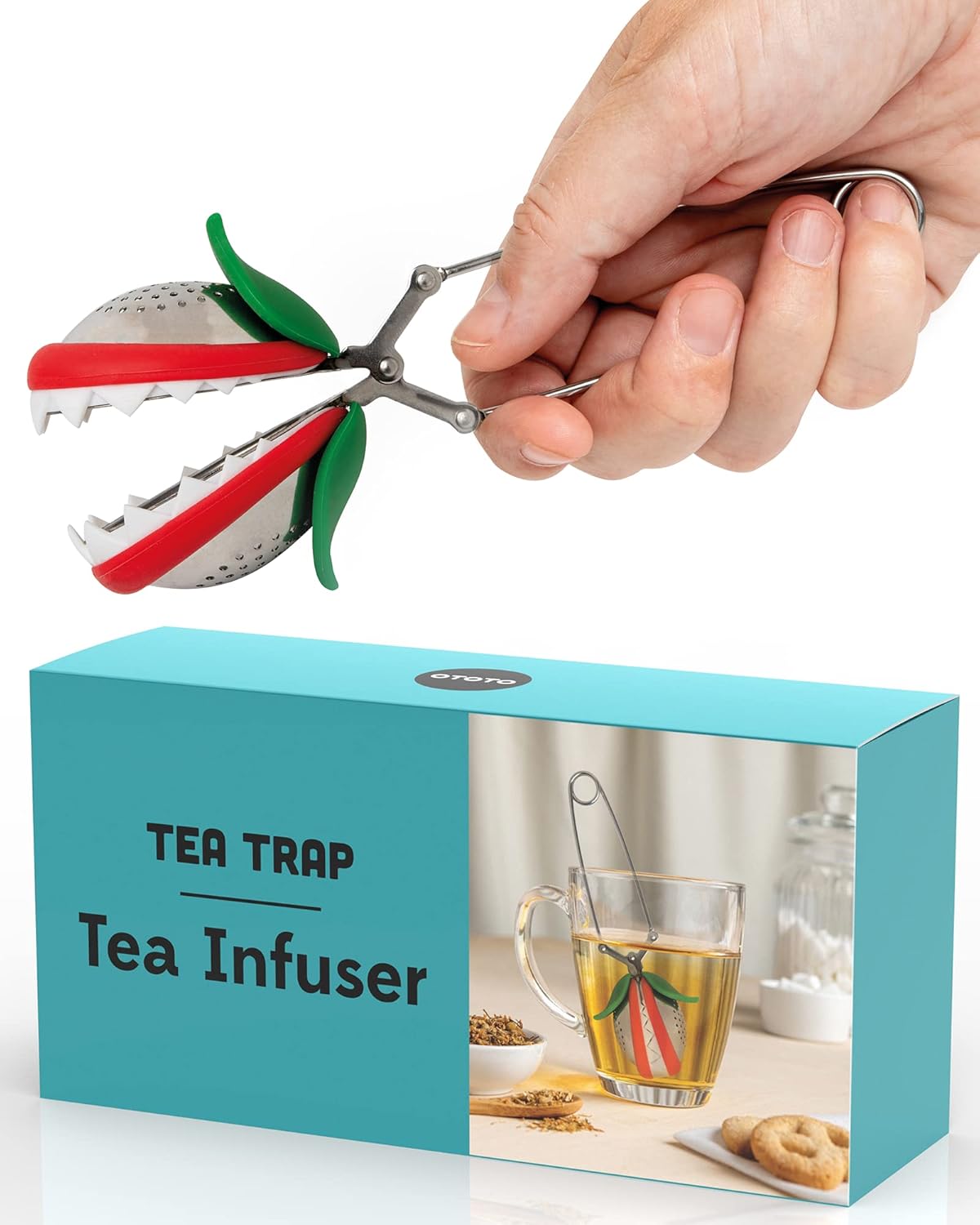 Cute Tea Infuser by OTOTO - Loose Leaf Tea Steeper, Tea Accessories, Tea Diffusers, Tea Infuser for Loose Leaf Tea, Tea Strainers, Cute Gifts, Tea Gift Set, Kitchen Gifts, Cooking Gadgets