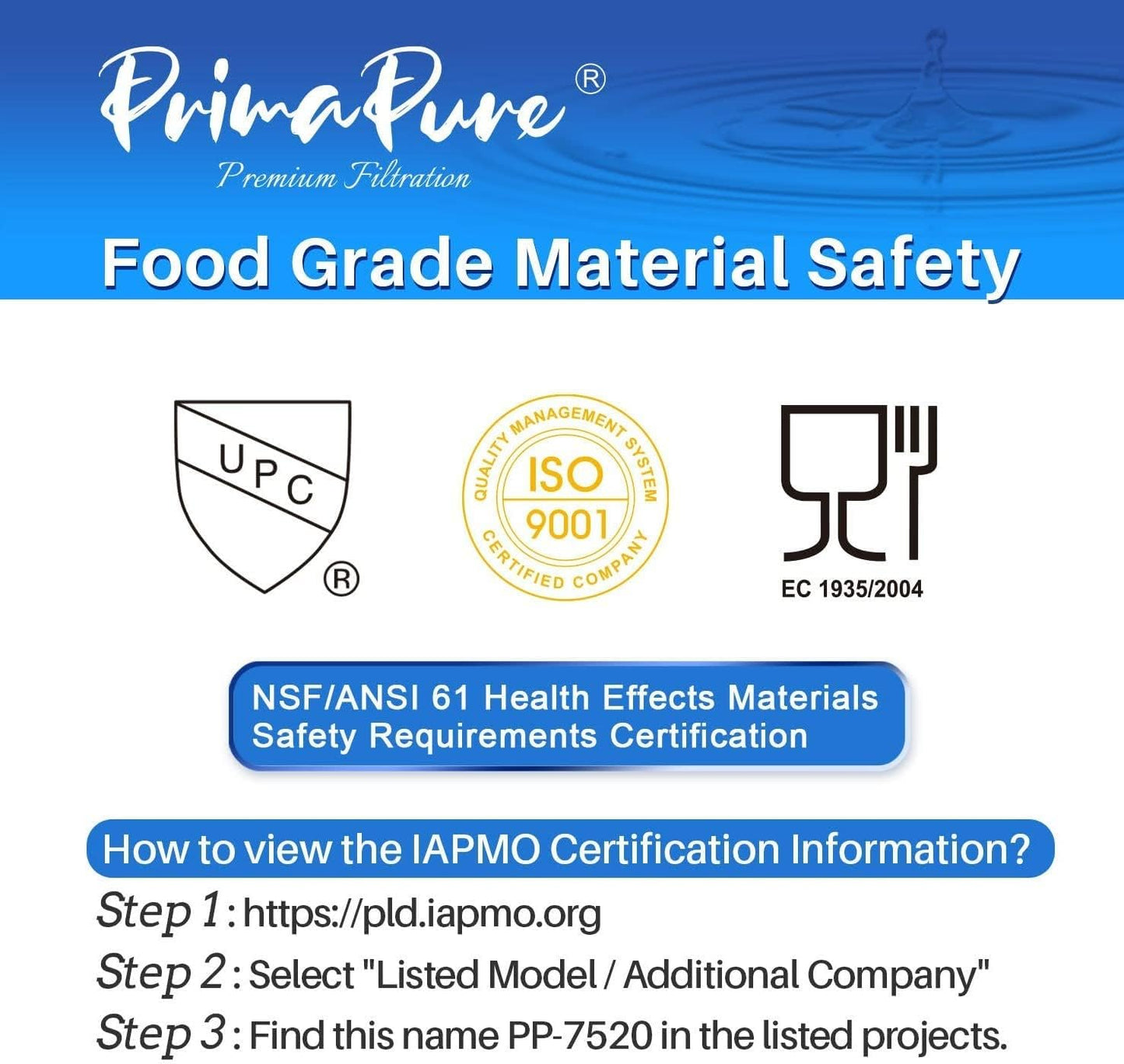 2-Pack PrimaPure Coffee Machine Water Filter Replacement for Jura Clearyl Blue 71445, 67879, ENA3, ENA5, J6, J9, J95 Certified To NSF/ANSI 42 by IAPMO R&T