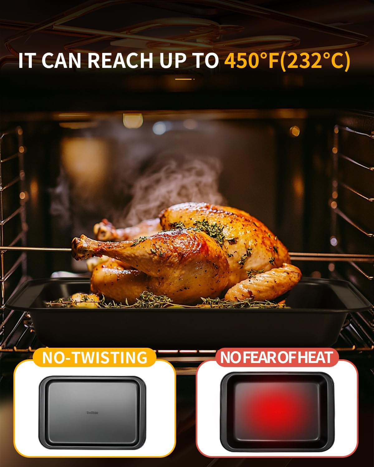 Nonstick Baking Pans Set, 19 PCS Stackable Bakeware Sets, Oven Pan Set Includes Baking Tray, Cookie Sheet, Cake Pans, Loaf Pan, Muffin Pan, Silicone Cups