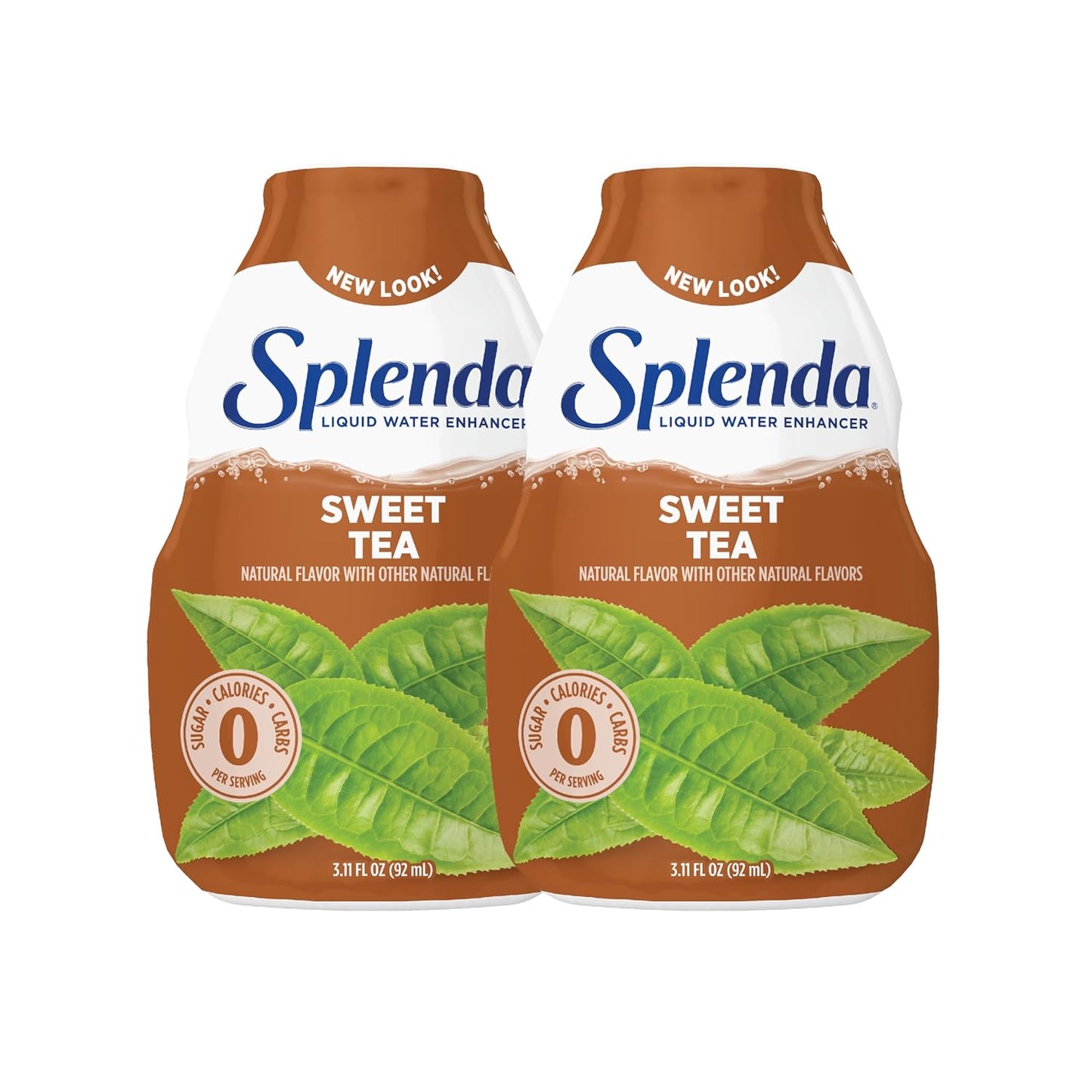 SPLENDA Liquid Water Enhancer Drops, Sugar Free, Zero Calorie, Natural Flavor, Concentrated Drink Mix, 3.11 Fl Oz Each Bottle (Sweet Tea, 2 Pack)