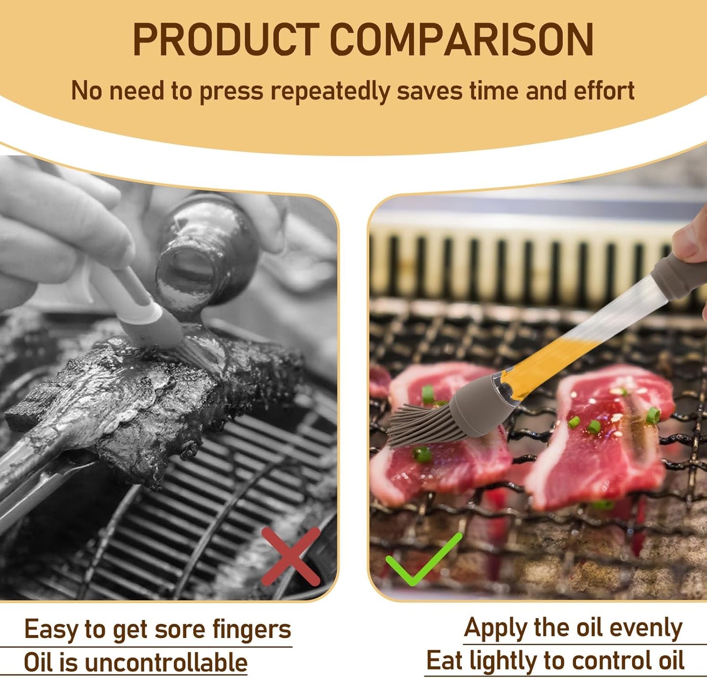 Silicone Basting Brush 4 PCS Heat Resistant Pastry Brush Spreadable Butter for Cooking Grilling Roasting Baking Bbq Grill Dishwasher Safe (Blue, Gray)