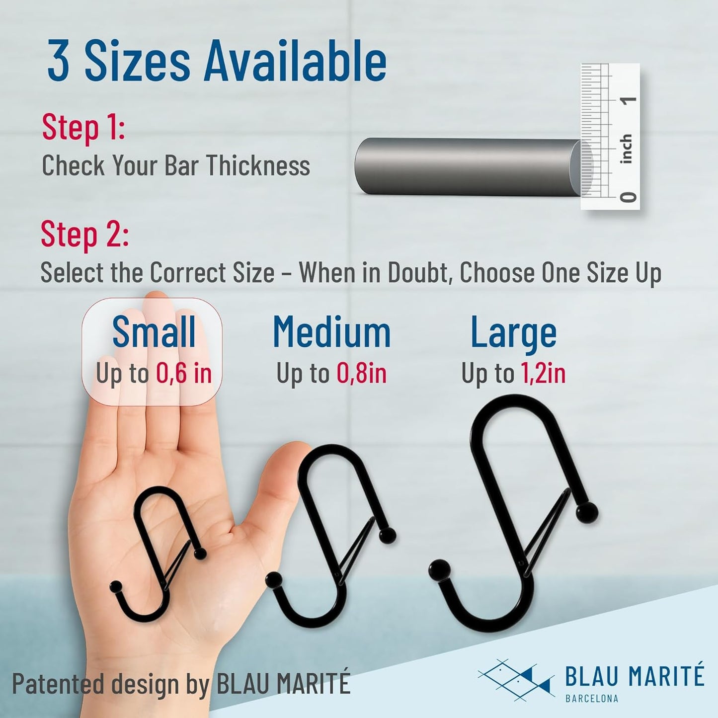 10-Pack Metal S Hooks for Hanging – Heavy-Duty S-Shaped Hooks with Safety Buckle – Fits Bars up to 0.6 In – Anti-Drop Hook for Kitchen, Pot Racks & Towel Bars – Gold (Small)