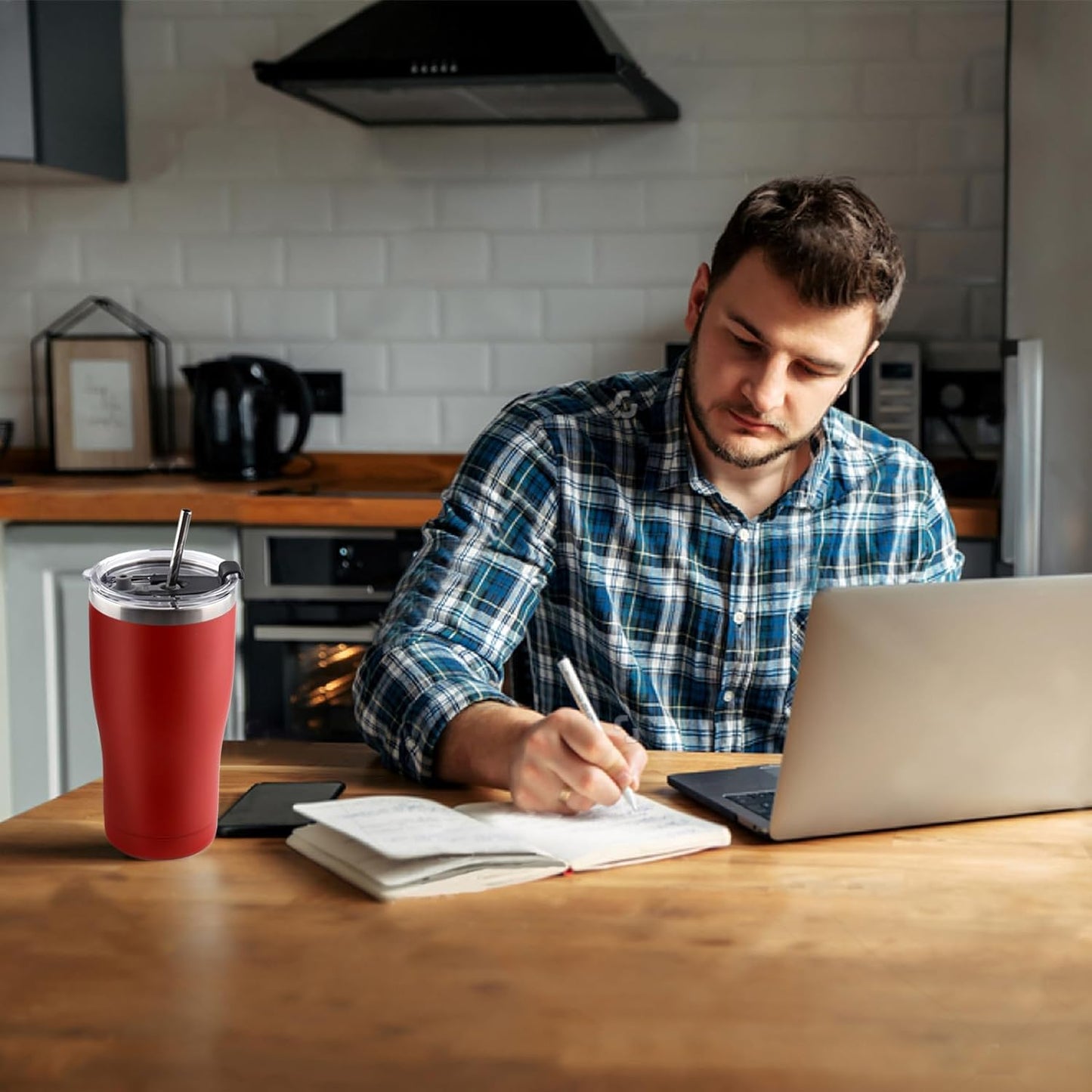 16 Pack 20oz Stainless Steel Tumblers Bulk Reusable Travel Mugs with Lid, Double Wall Powder Coated Coffe Cup for Home, Office, Outdoor Suitable for Vehicle Cup Holders