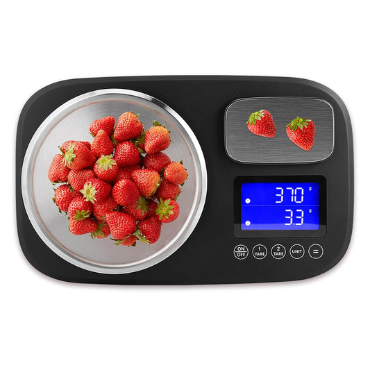 Dual Platform Digital Kitchen and Food Scale, Precise Capacity of 2.2lbs and 10Kg(Min 0.1oz/1oz), Stainless Steel, 6/7 Units, Tare Function, Auto-off, Perfect for Baking Cooking Food Weighing