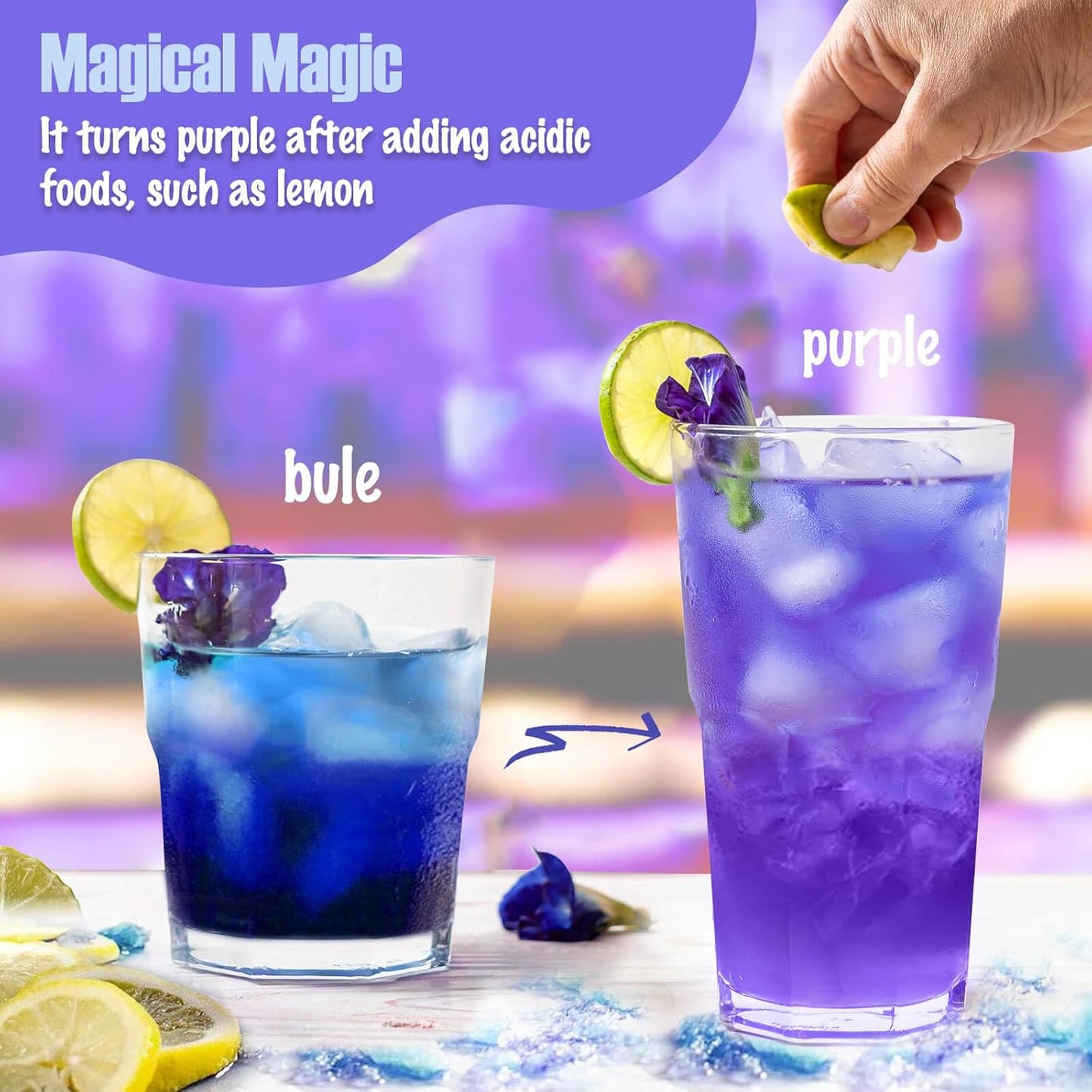 10oz Butterfly Pea Flower Powder - Natural Blue Butterfly Pea Flower Tea | Blue Matcha Powder for Natural Coloring, Food, and Tea | without caffeine | No Additives | purely plant