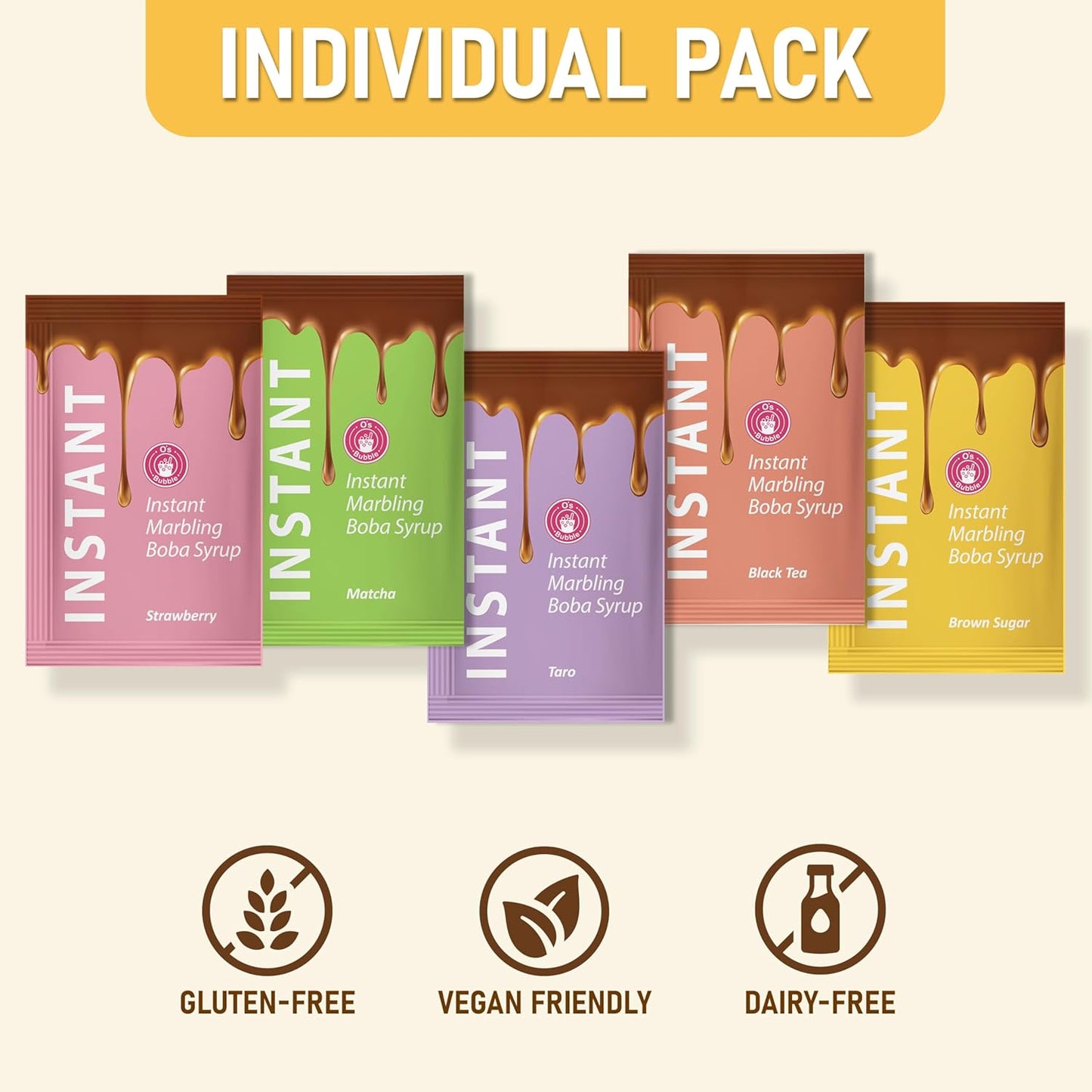 O's Bubble Boba Tea Kit - Bubble Tea Kit - All in One Boba Kit for Boba Tea Lovers - Boba Party Kit for Boba Drinks - Boba Kit for Kids - 6 Servings Includes Cups, Straws, Stirrer (Party Kit Variety Pack Upgrade)