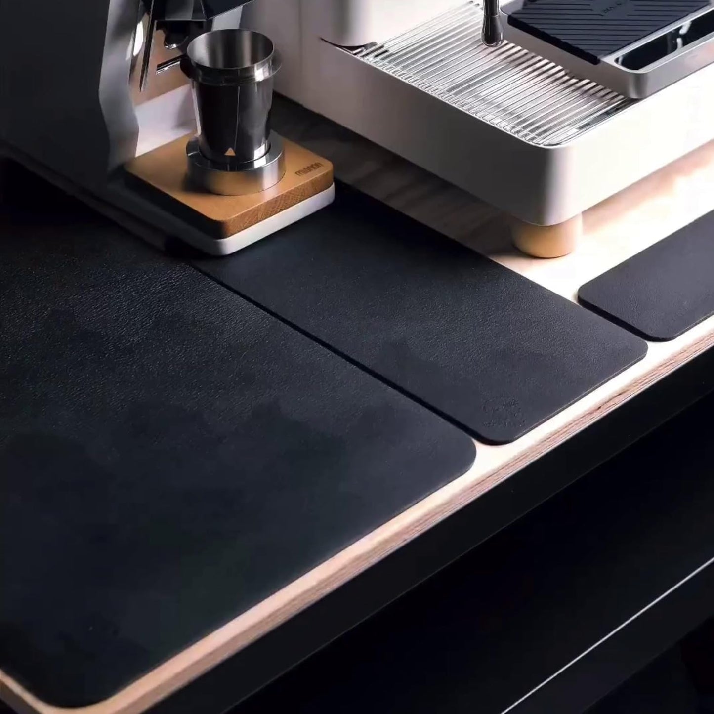 Ternal - Coffee Mat – 19x12 Inch Wet Bar Mat for Countertop | Absorbent, Quick-Dry Dish Drying Pad with Non-Slip Rubber Back | Fits Under Coffee-Maker, Espresso Machine, Dish Rack