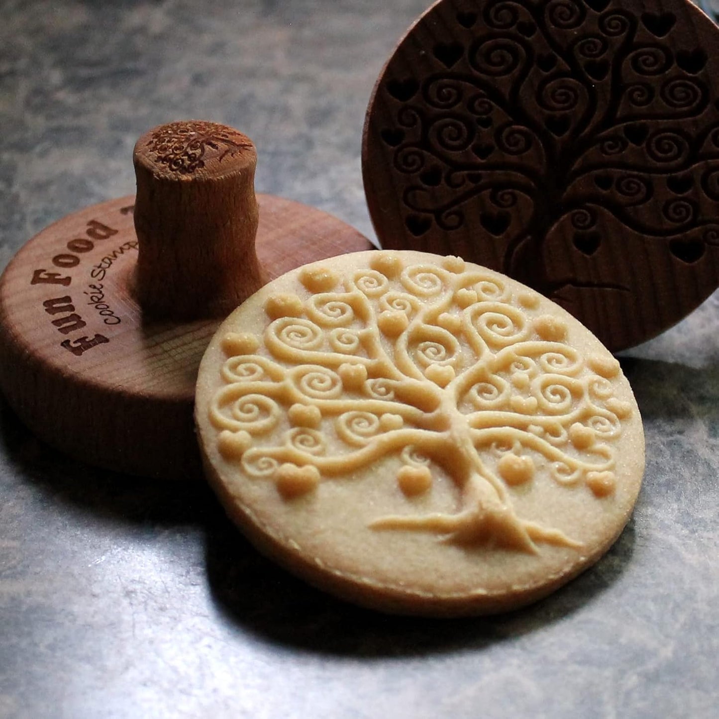 Wood Cookie Stamp, 2.5 Inch (Tree of Love CS-059)