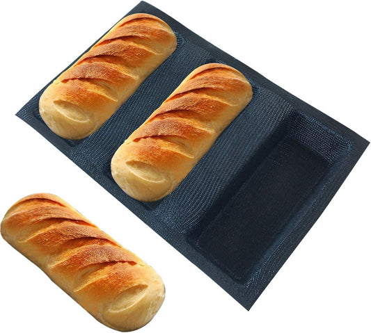 Mesh Silicone Bread Forms Square Shape Bread Molds Non Stick Bakery Tray Silicone Coated Fiber Glass Loaf Crusty Bread Bakeware For Small Toaster Oven