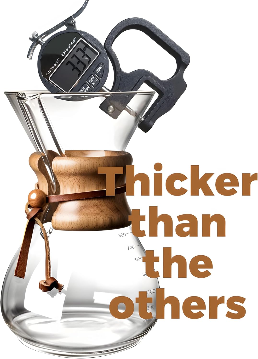 AGOGO Pour Over Coffee Maker Set Glass Coffee Maker with 50pcs Filter Paper -for Home, Office, Camping, Cafes - Easy Clean Coffee Dripper Set (Rag&Brush Included)(10 Cup/34oz)