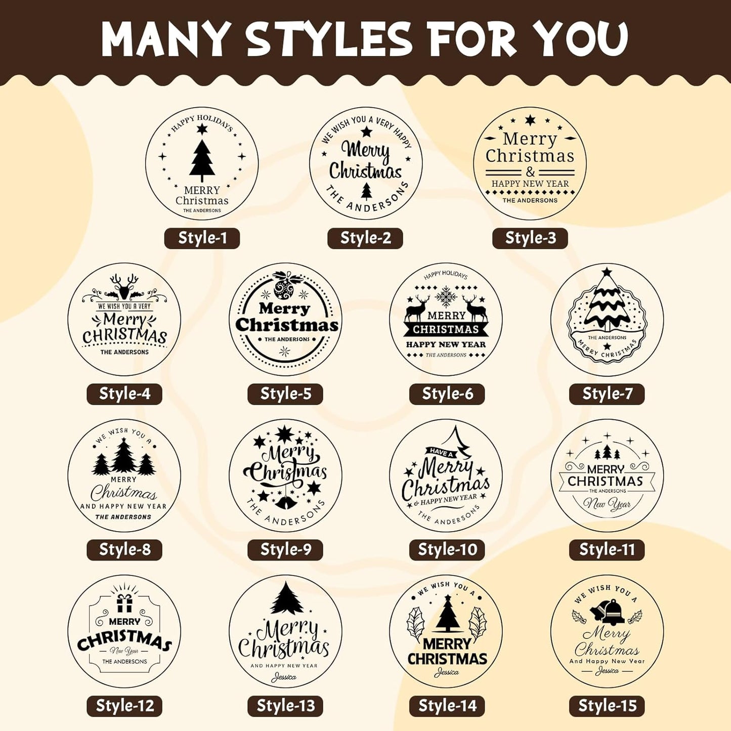 Personalized Christmas Cookie Stamp Custom Acrylic Cookie Embossing Mold with Handle for Baking Decoration