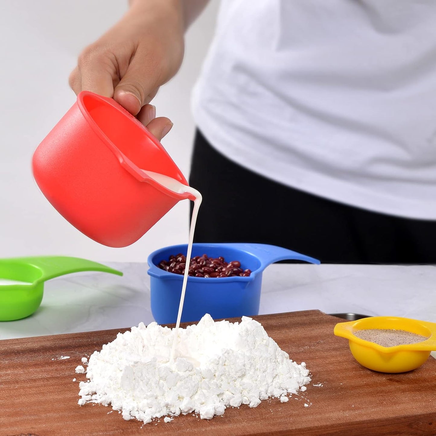 Measuring Cups and Spoons Set of 15,Assorted Colors