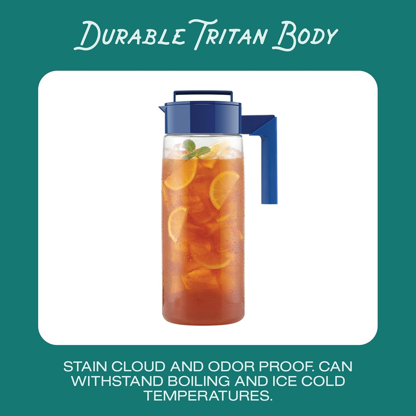 Takeya Airtight Pitcher - Everyday-Use for Iced Tea & More - Clear with Lid - Lightweight Kitchen Essential - Spill-Proof & Durable Kitchenware - 2 Quart, Raspberry