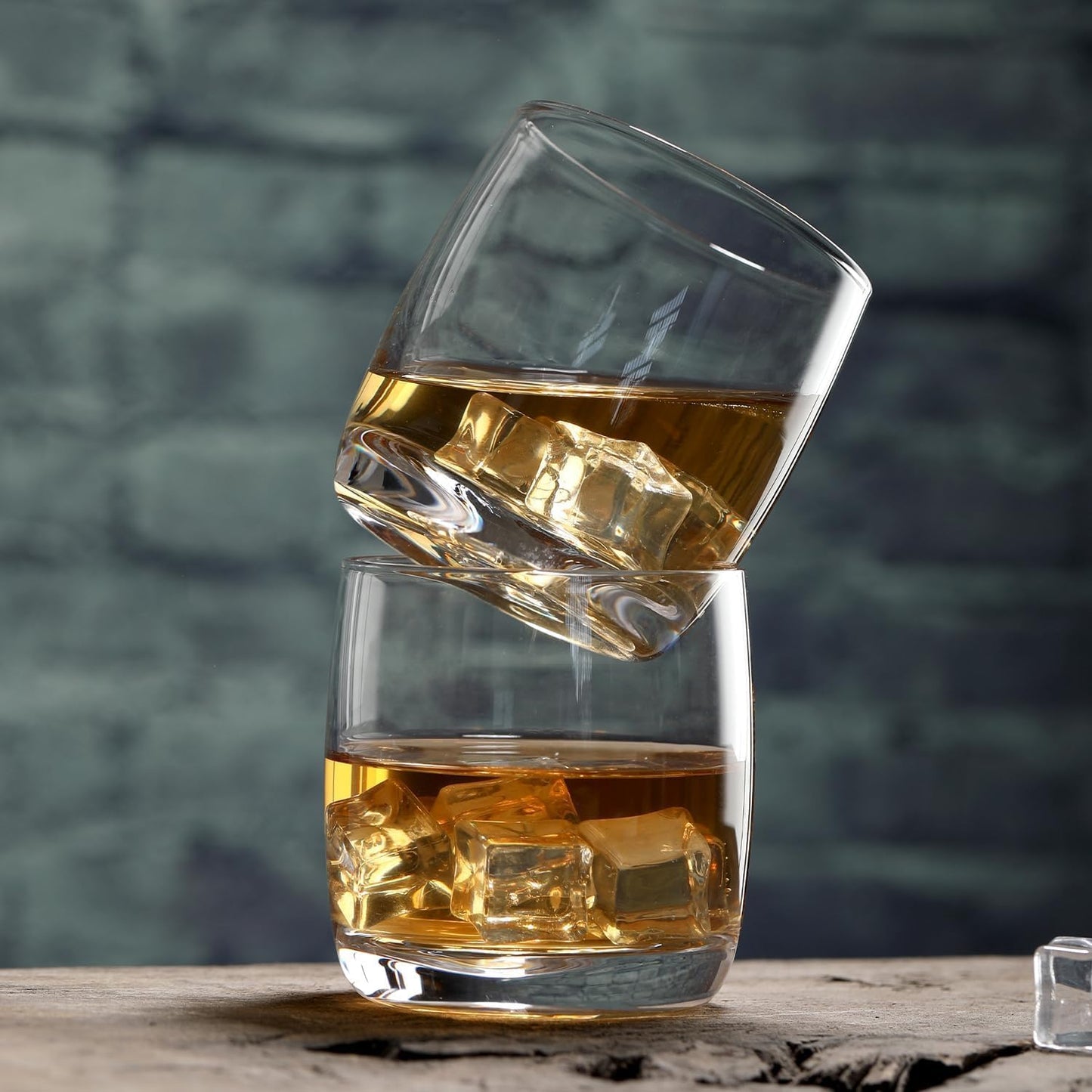 Whiskey Glasses Set of 6, Premium Crystal Bourbon Glass, 10.5 oz Drinking Glasses for Scotch, Cocktail, Whisky and Juice, Transparent Rocks Glasses, Dishwasher Safe Glassware, Gifts for Fathers