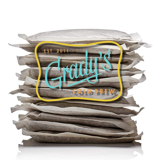GRADY’S COLD BREW, French Vanilla, 100% Arabica Ground Coffee & Chicory Pouches, 12 Bundles of 4 Easy-to-Brew Bean Bags, Makes 144 drinks