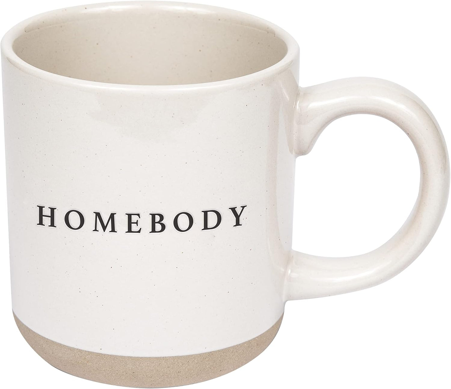 Sweet Water Decor Homebody Stoneware Coffee Mug | Novelty Coffee Mugs | 14oz Stoneware Coffee Cup | Microwave & Dishwasher Safe | Cozy Coffee Mugs for Home | Birthday Gifts for Her