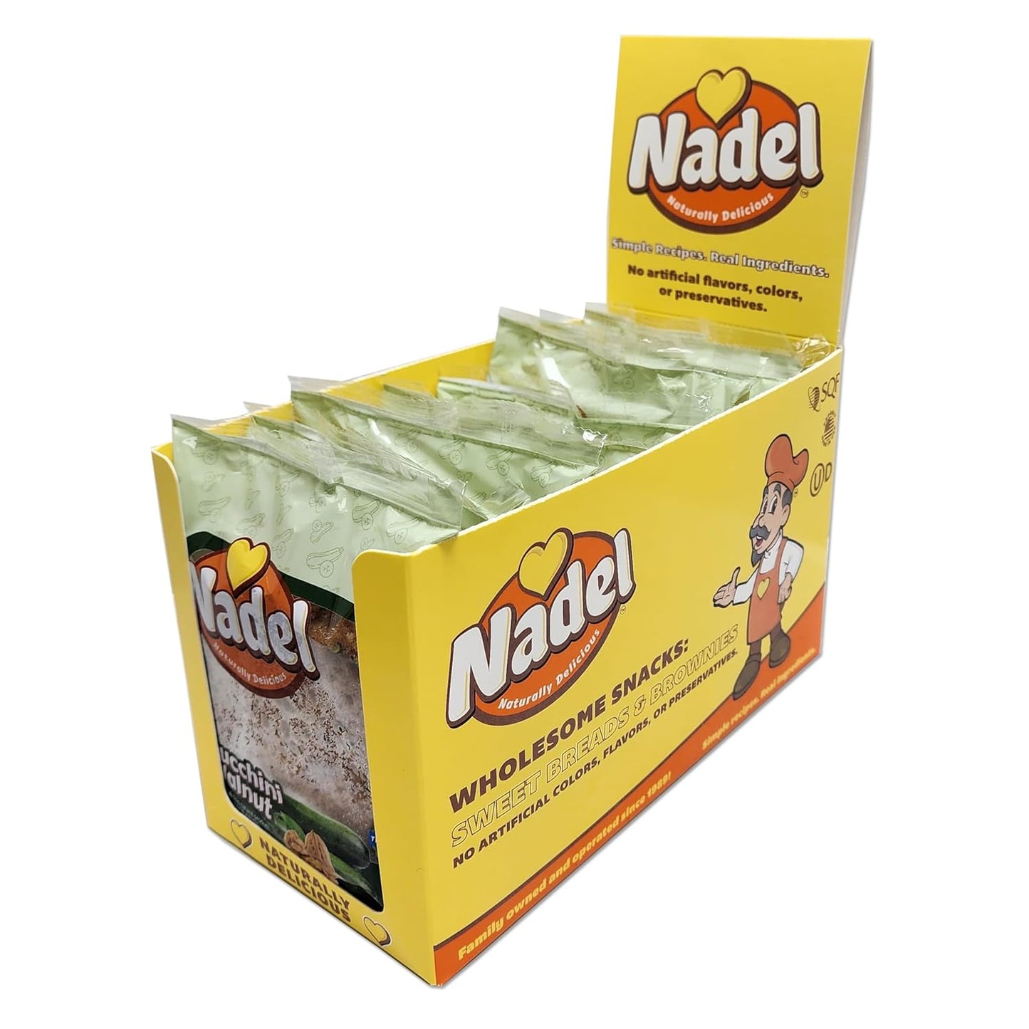 Nadel - NATURALLY DELICIOUS ZUCCHINI CAKE Slices, 12 Pack, Sweet Breads & Cakes Slices Back to School lunch snack, breakfast bar