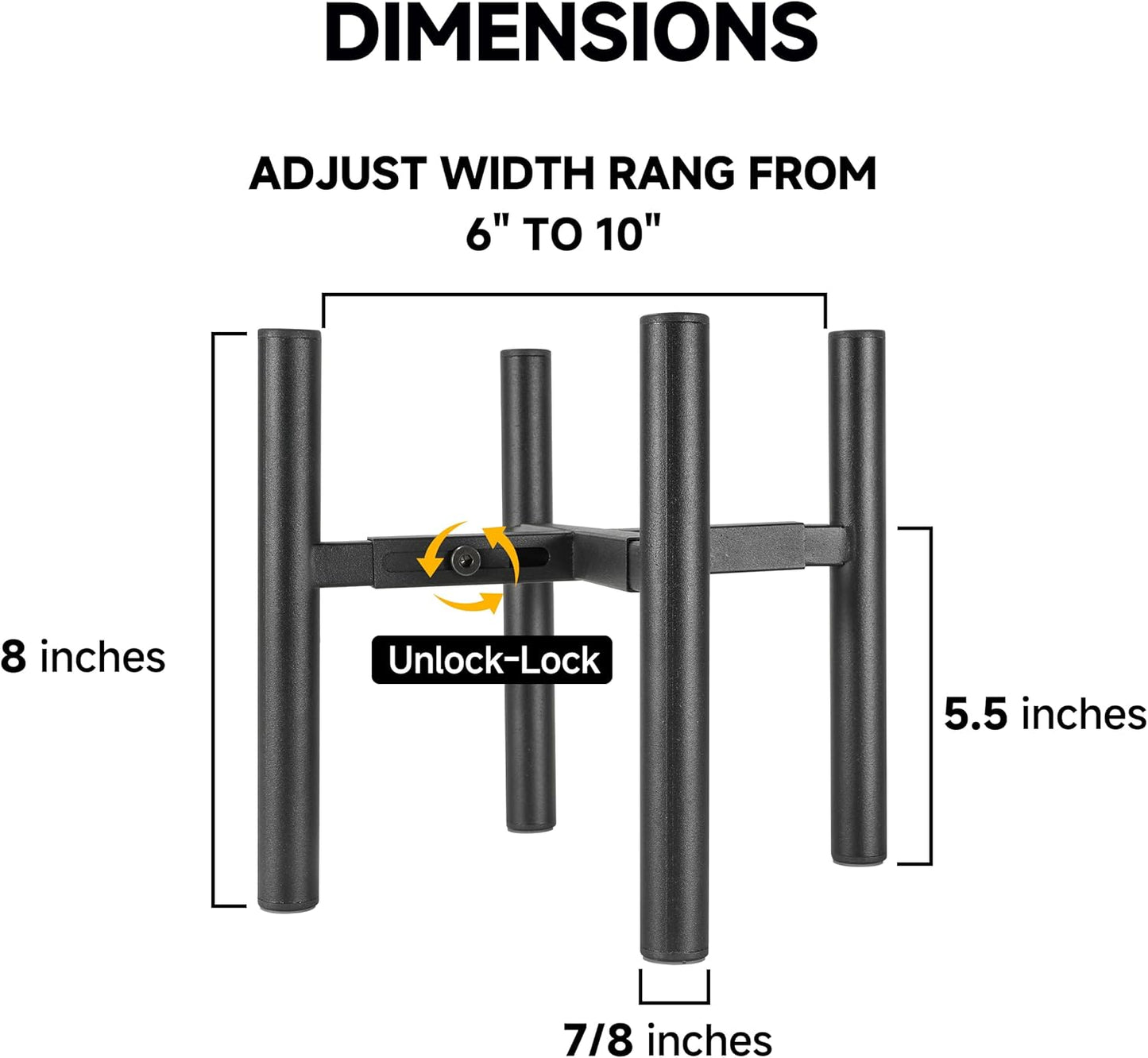 Adjustable Drink Dispenser Stand,Beverage Dispenser Stand only,Fit 1-3 Gallon Container,Water Jug Jar,Beverage Dispenser,Glass Water Jug,for Parties outdoors (For 6-10 Inches Dispenser)